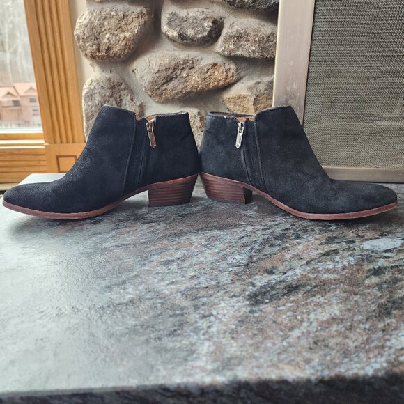 Sam Edelman Black Suede Petty Ankle Bootie Size 8M - Picture 6 of 14